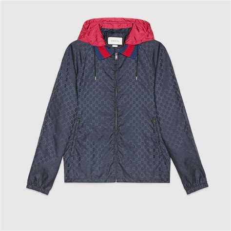 gg jacquard nylon jacket replica|GUCCI .